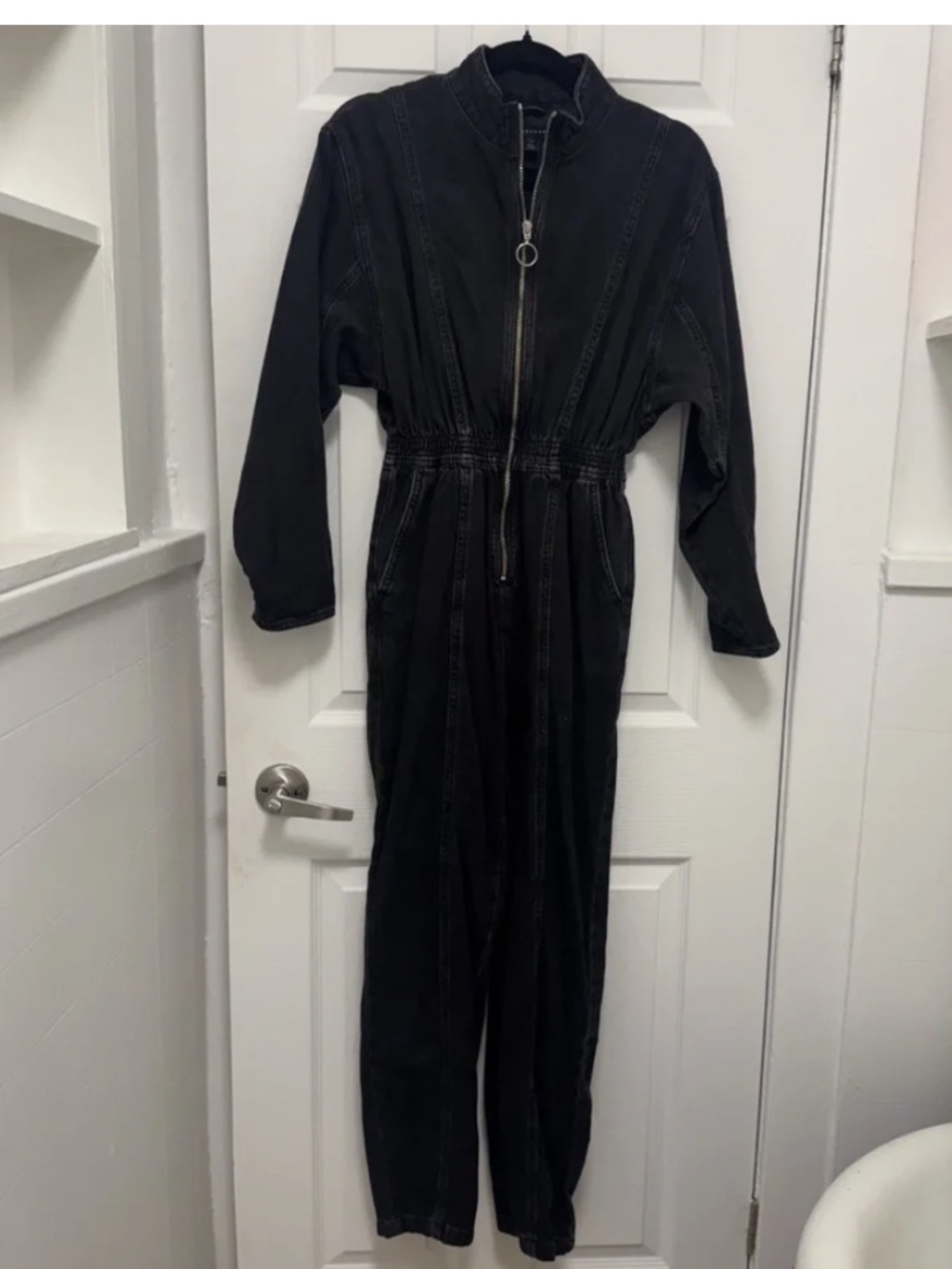 Topshop Distressed Denim Romper *accepting offers